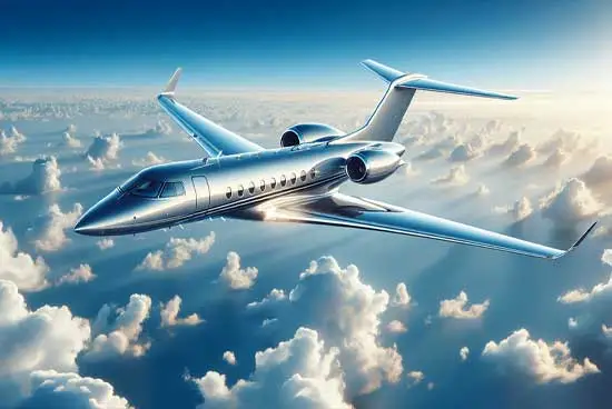 عکس از جت شخصی در آسمان