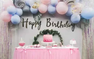 دکوراسیون همراه با بادکنک جشن تولد